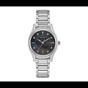 Bulova Black Mother-of-Pearl Dial Ladies watch